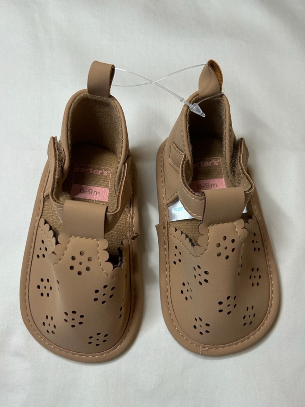 Carter's Tan Mary Jane-Style Baby Walker Shoes